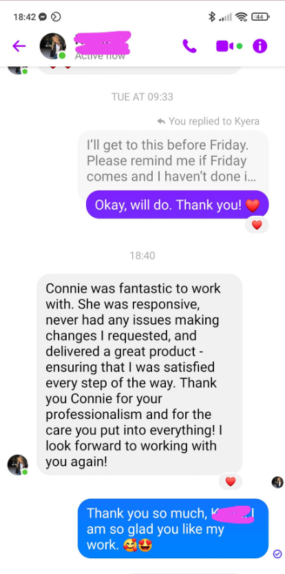 Kyera testimonial
